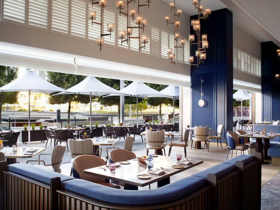 Hearth restaurant, opening onto its terrace