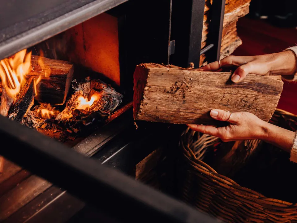 Settling in by the log fireplace on a cool hinterland evening