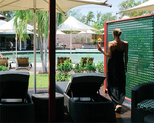 Resort pool terrace