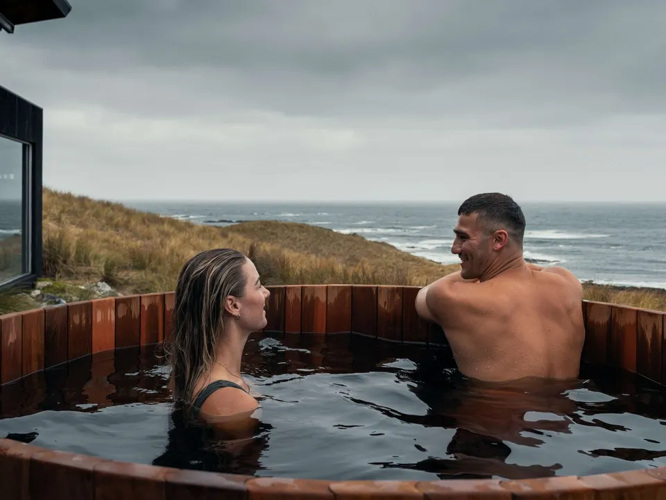 Cedar hot tub at the Kittawa Retreat