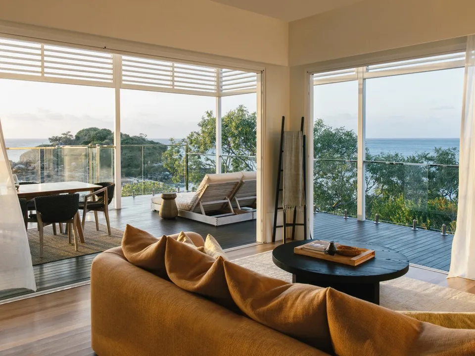 The Pavilion living room and deck