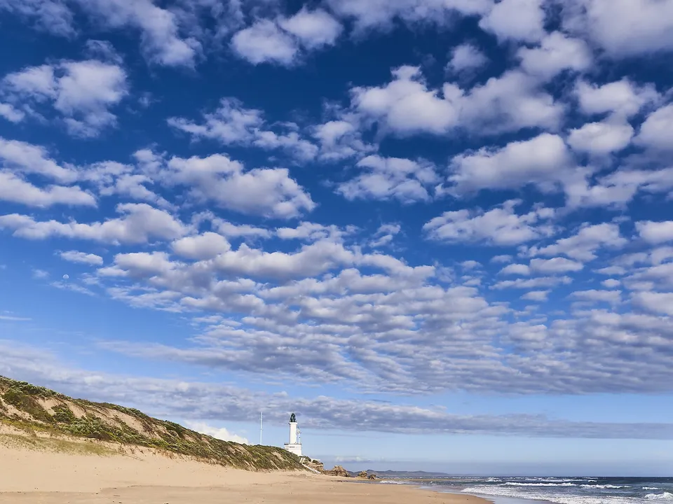 Point Lonsdale's back beach and lighthouse, a short walk from the retreat